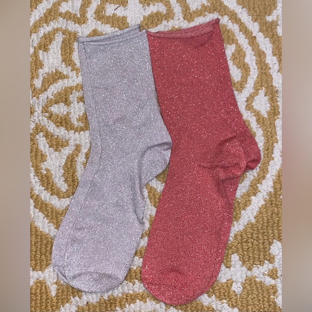 2pk Women’s Glitter Socks